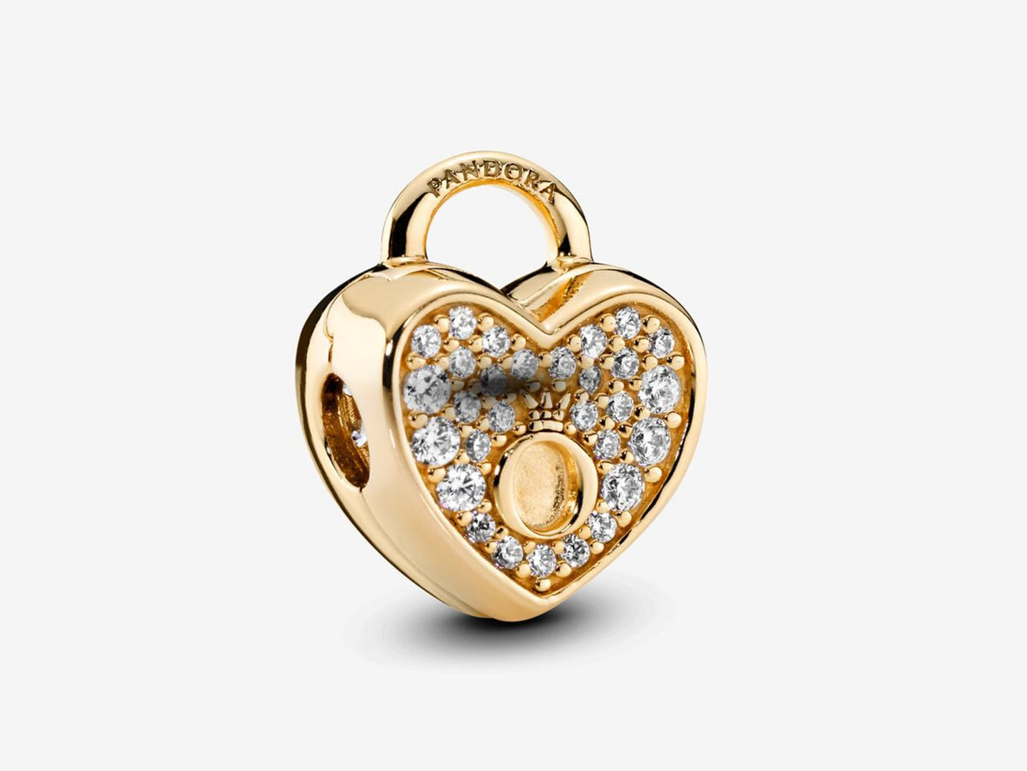Crown Letter O Lock Charm