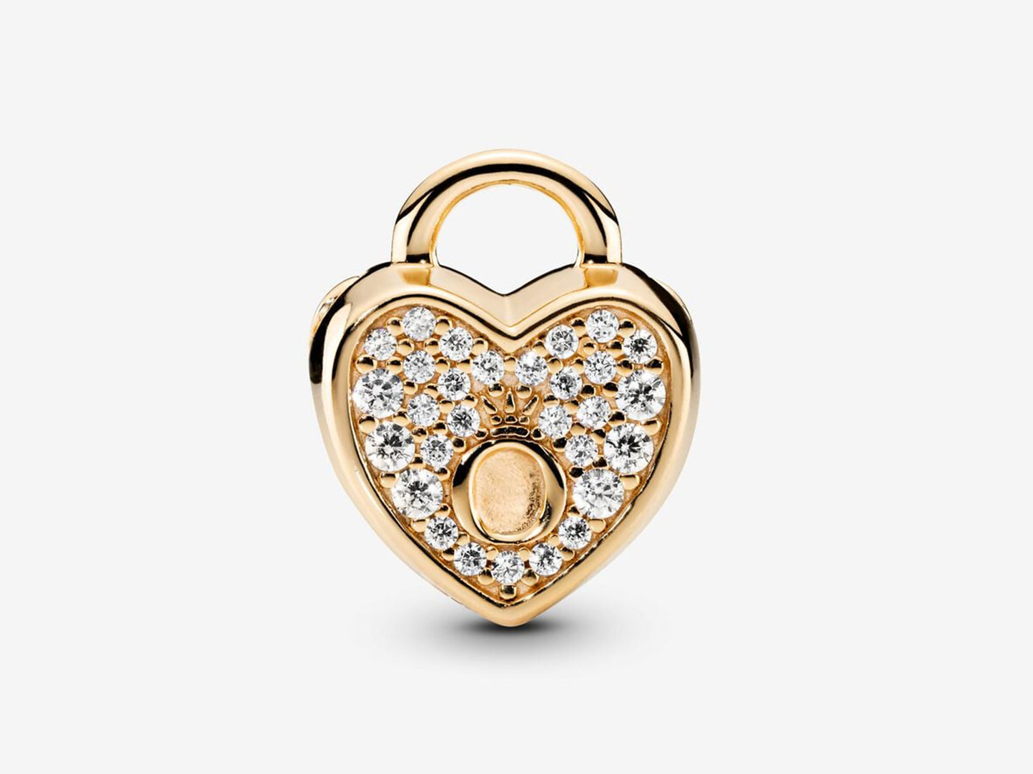 Crown Letter O Lock Charm