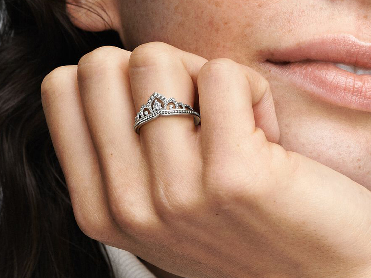 Regal Beaded Tiara Ring