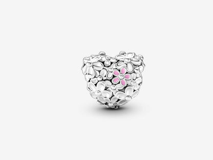 Mom Daisy Heart Charm