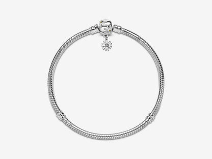 Daisy Flower Clasp Snake Chain Bracelet