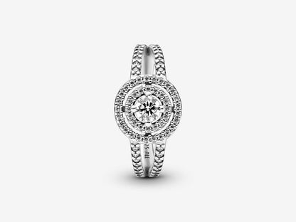 Sparkling Double Halo Ring