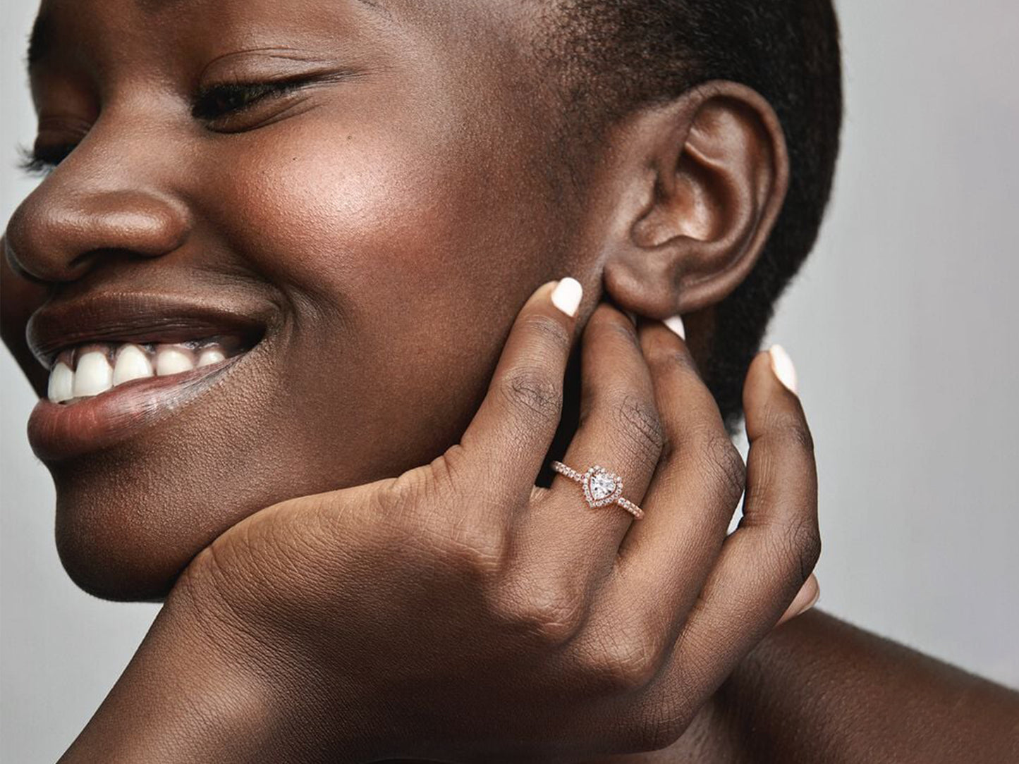 Sparkling Elevated Heart Ring