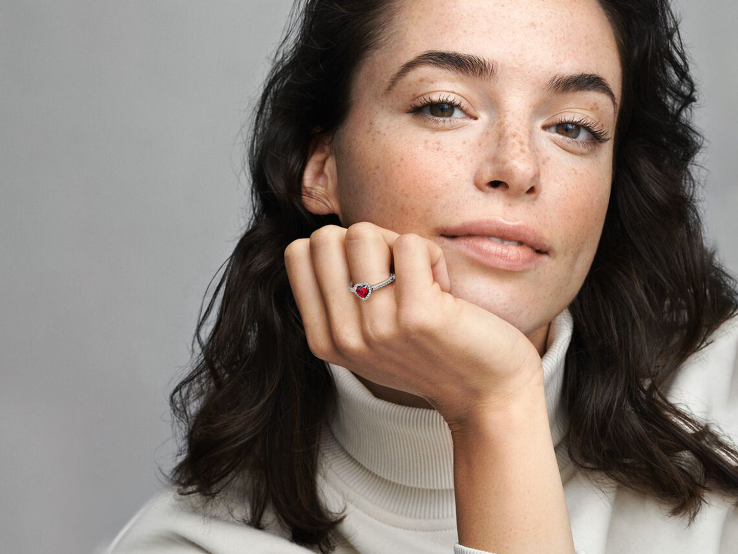 Elevated Red Heart Ring