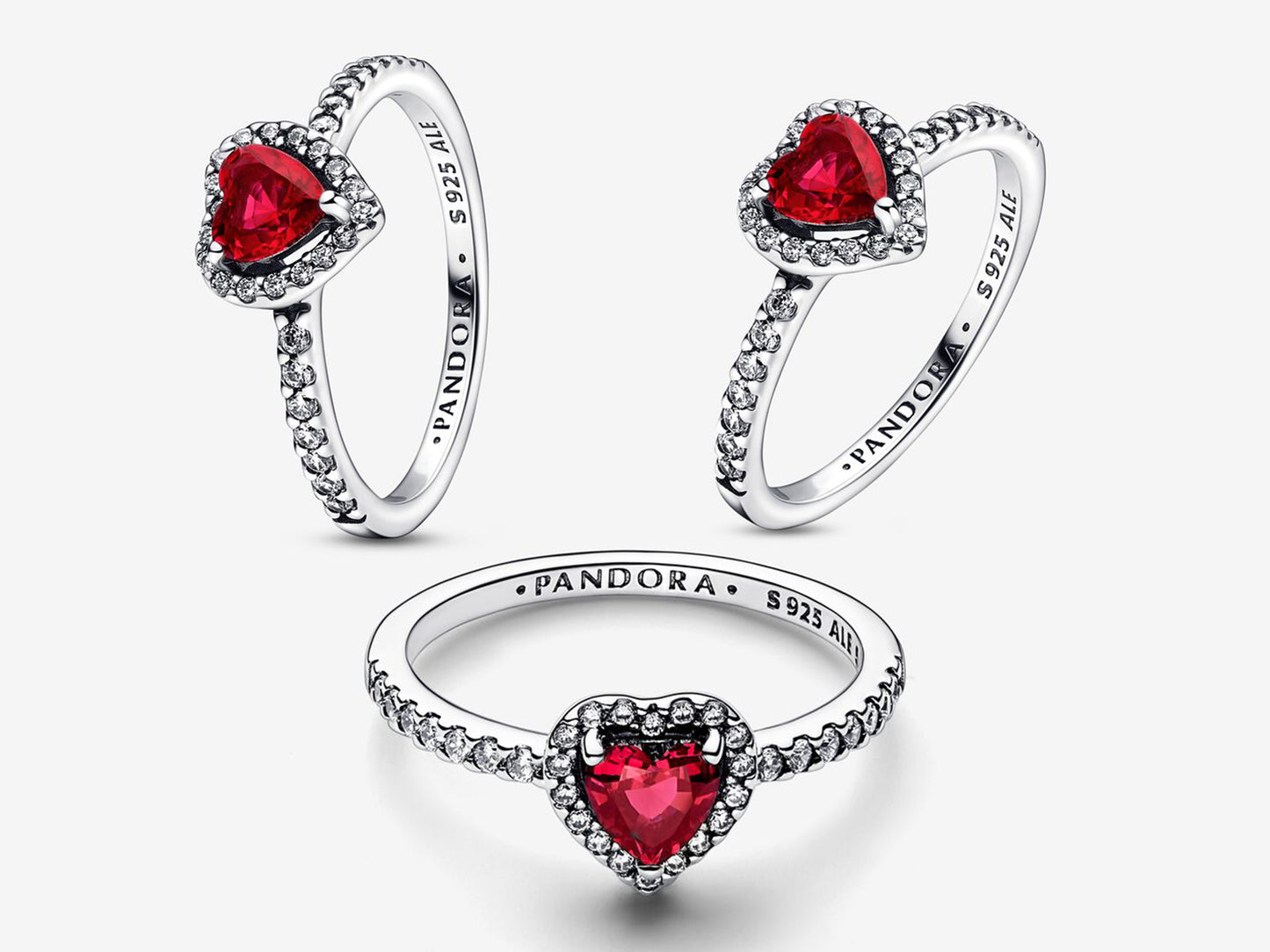 Elevated Red Heart Ring