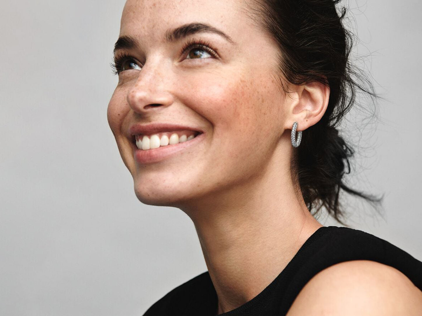 Timeless Pavé Single-row Hoop Earrings