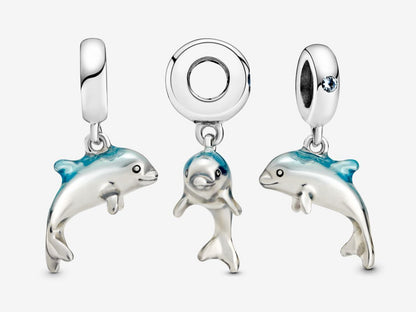 Shimmering Dolphin Dangle Charm