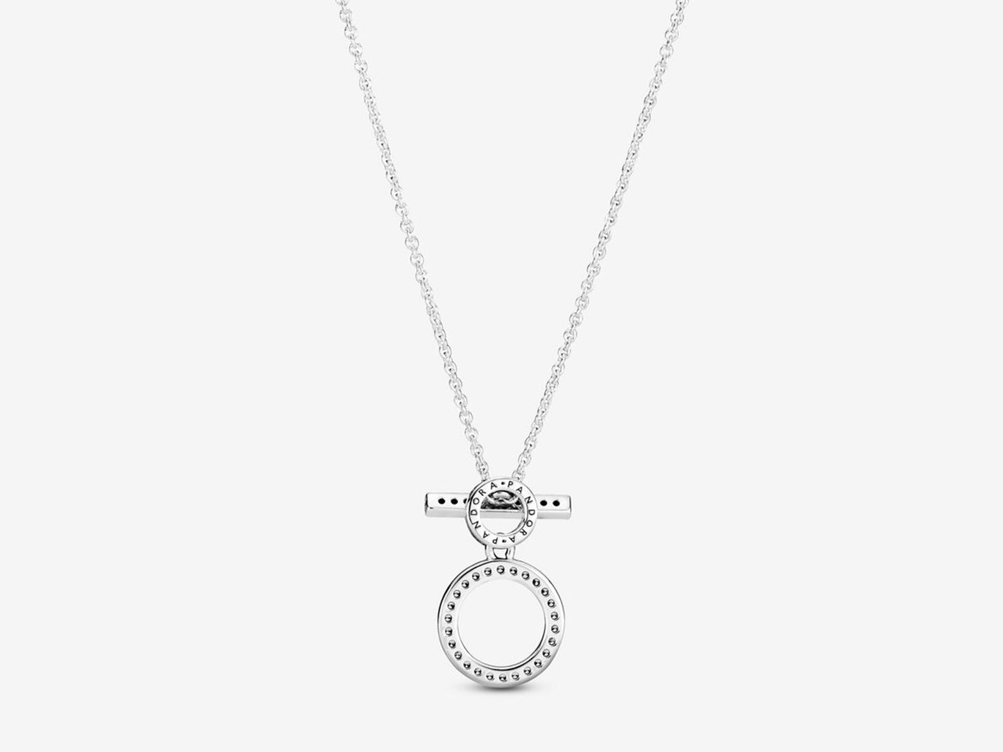 Double Circle T-Clasp Necklace