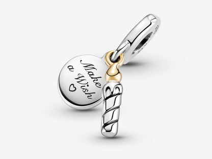 Dual-Tone Birthday Candle Charm