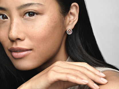 Duo Halo Elegance Stud Earrings