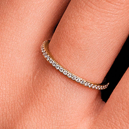 Half Eternity Lab Diamond Ring