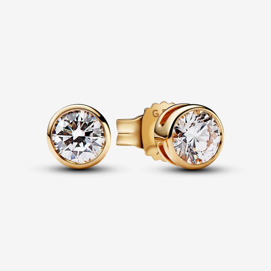 Lab-grown Diamond Bezel Stud Earrings 0.30 carat tw 14k Gold