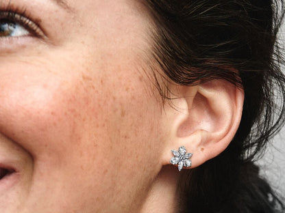 Sparkling Herbarium Cluster Stud Earrings