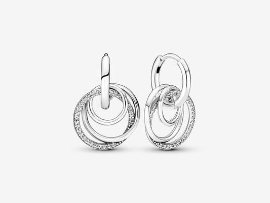 Family Always Encircled Hoop Earrings