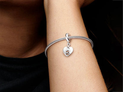 Friends Forever Heart Dangle Charm