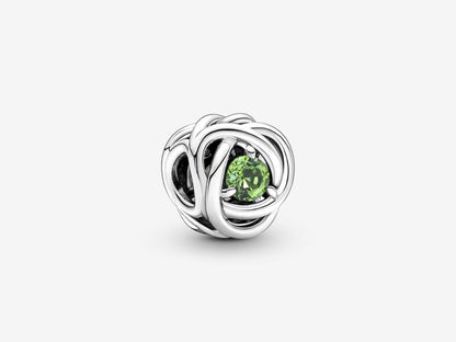 August Spring Green Eternity Circle Charm