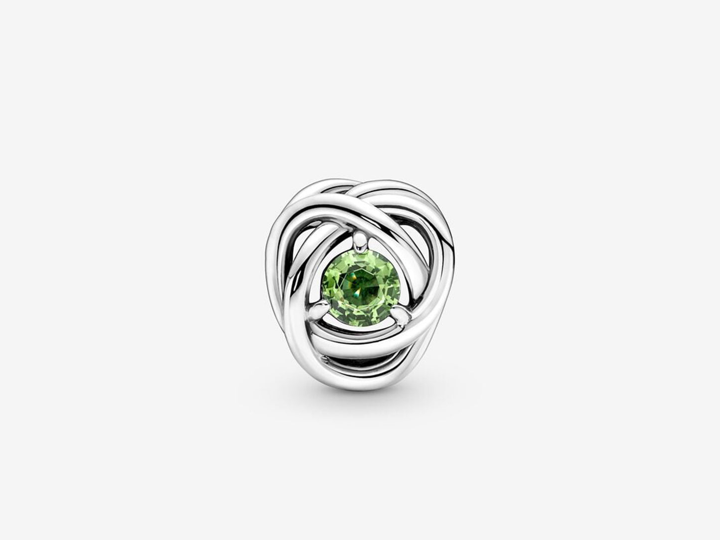 August Spring Green Eternity Circle Charm