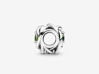 August Spring Green Eternity Circle Charm