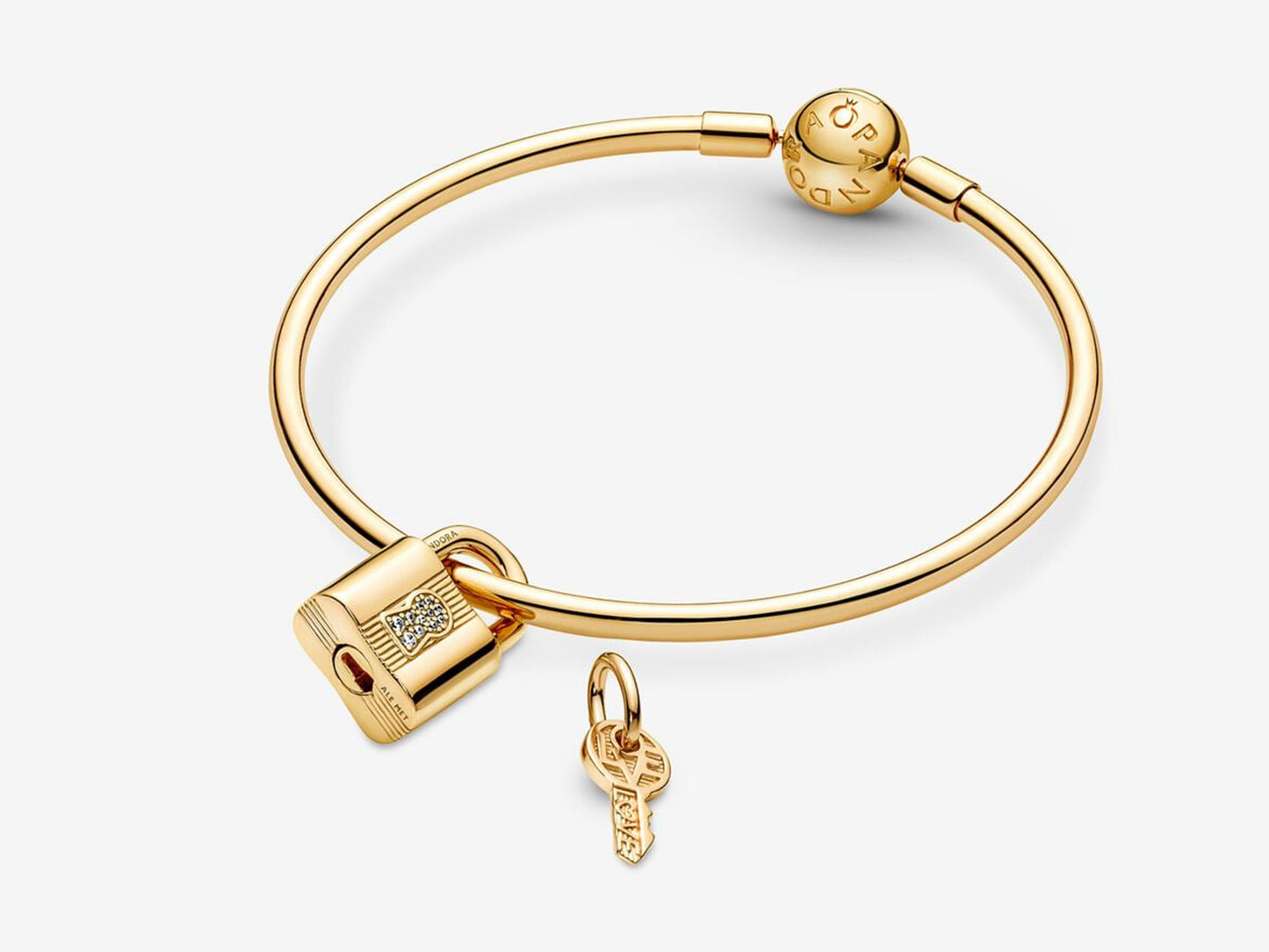 Padlock & Key Dangle Charm