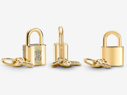 Padlock & Key Dangle Charm