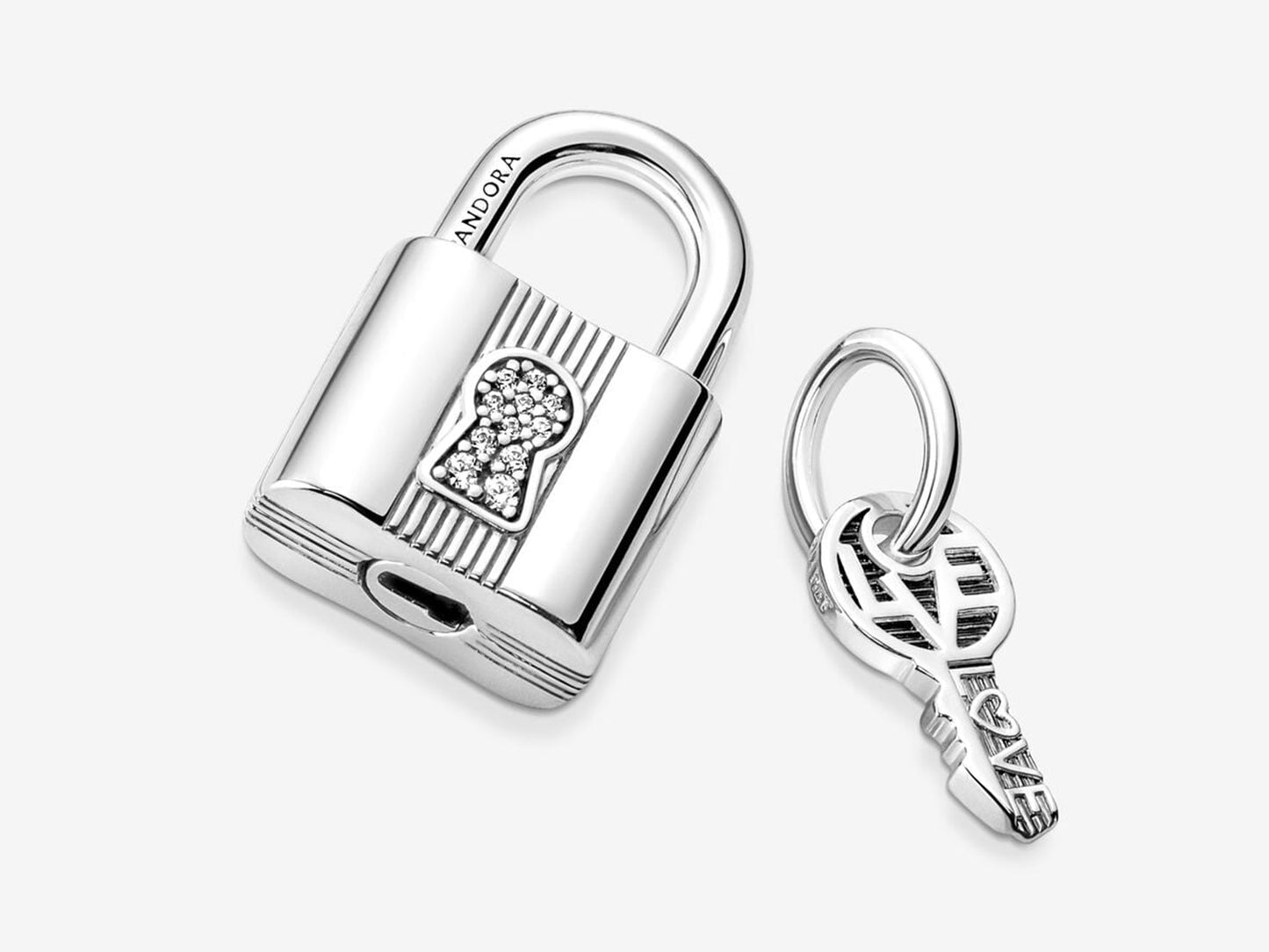 Padlock and Key Dangle Charm