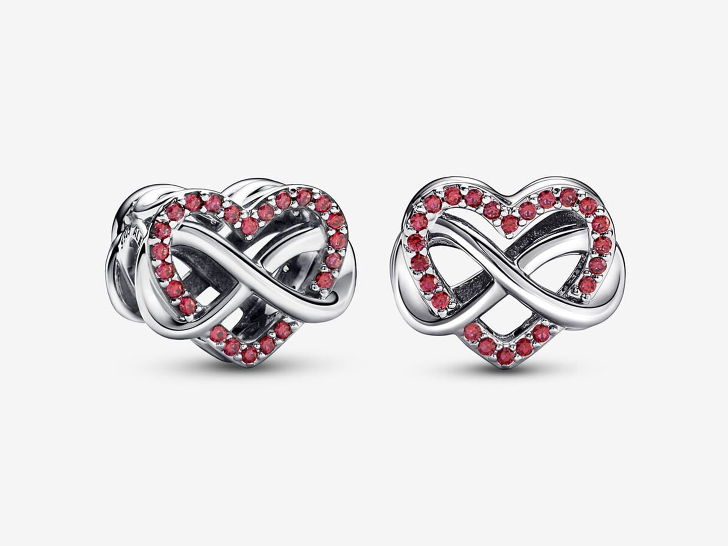 Family Infinity Red Heart Charm