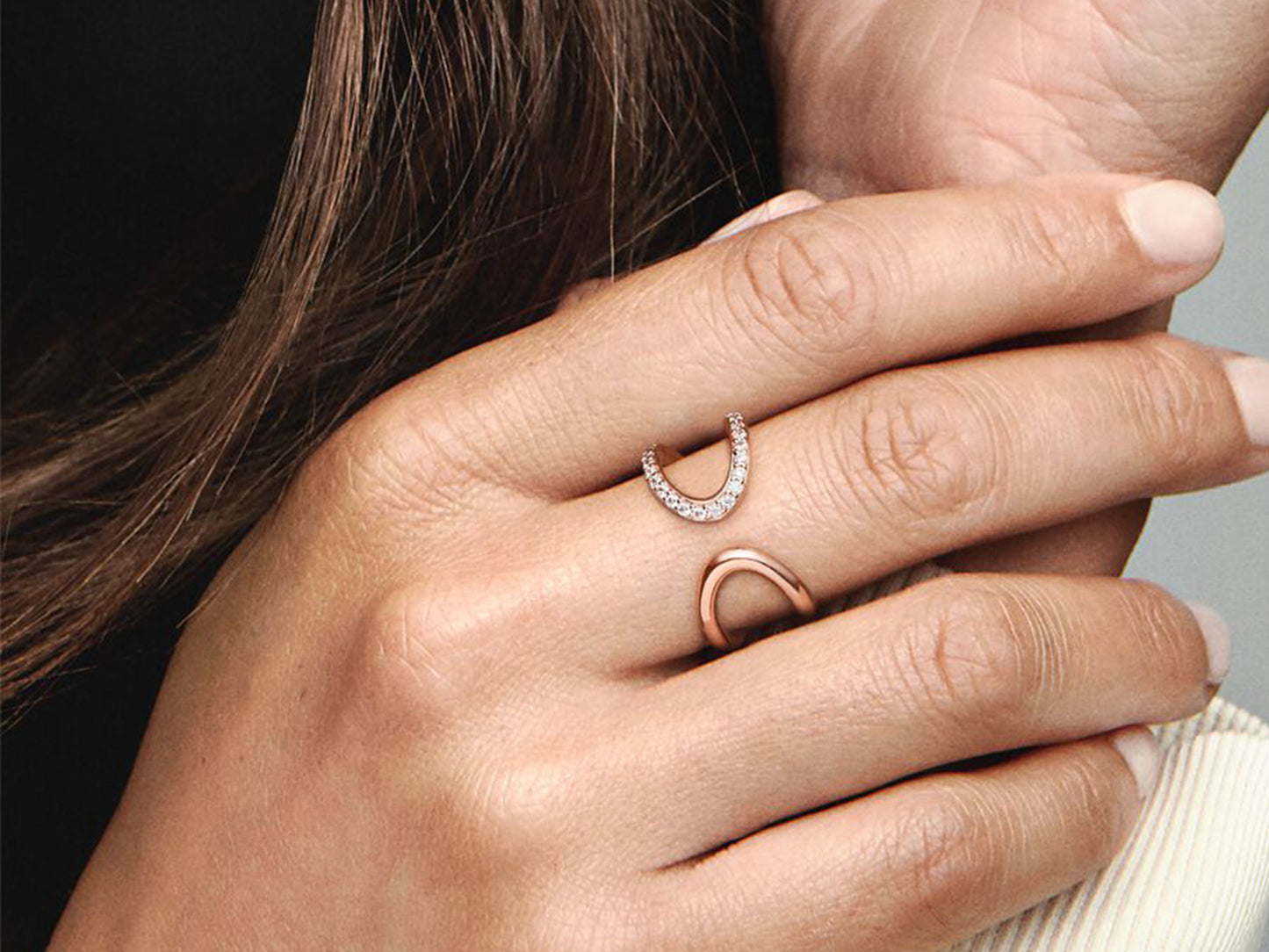 Wrapped Open Infinity Ring