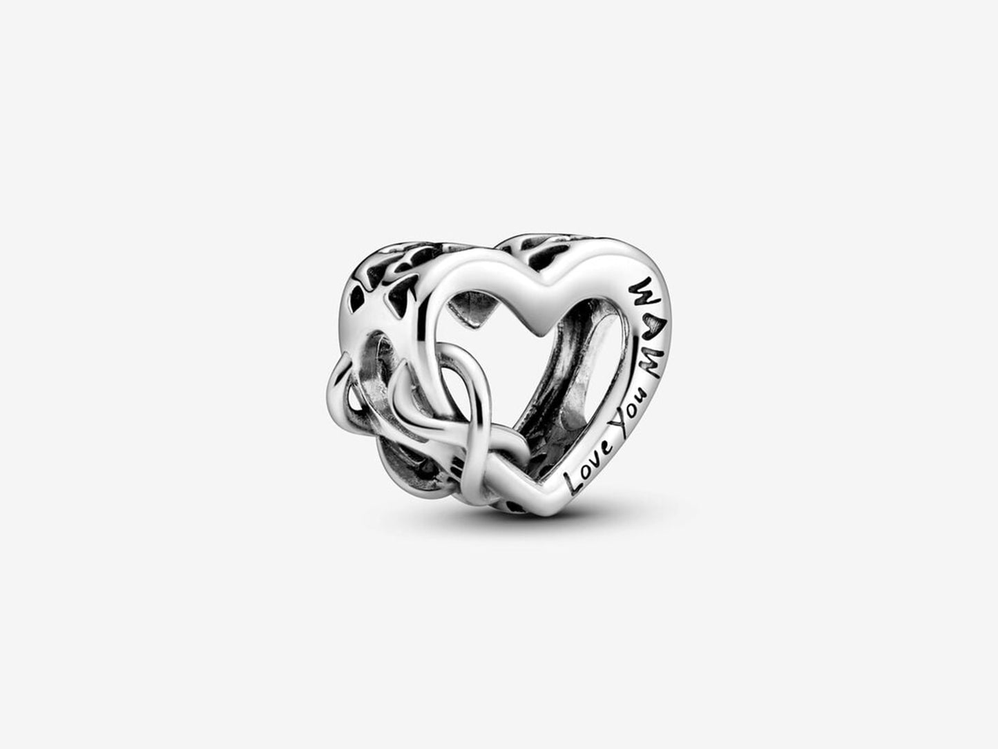 Love You Mom Infinity Heart Charm