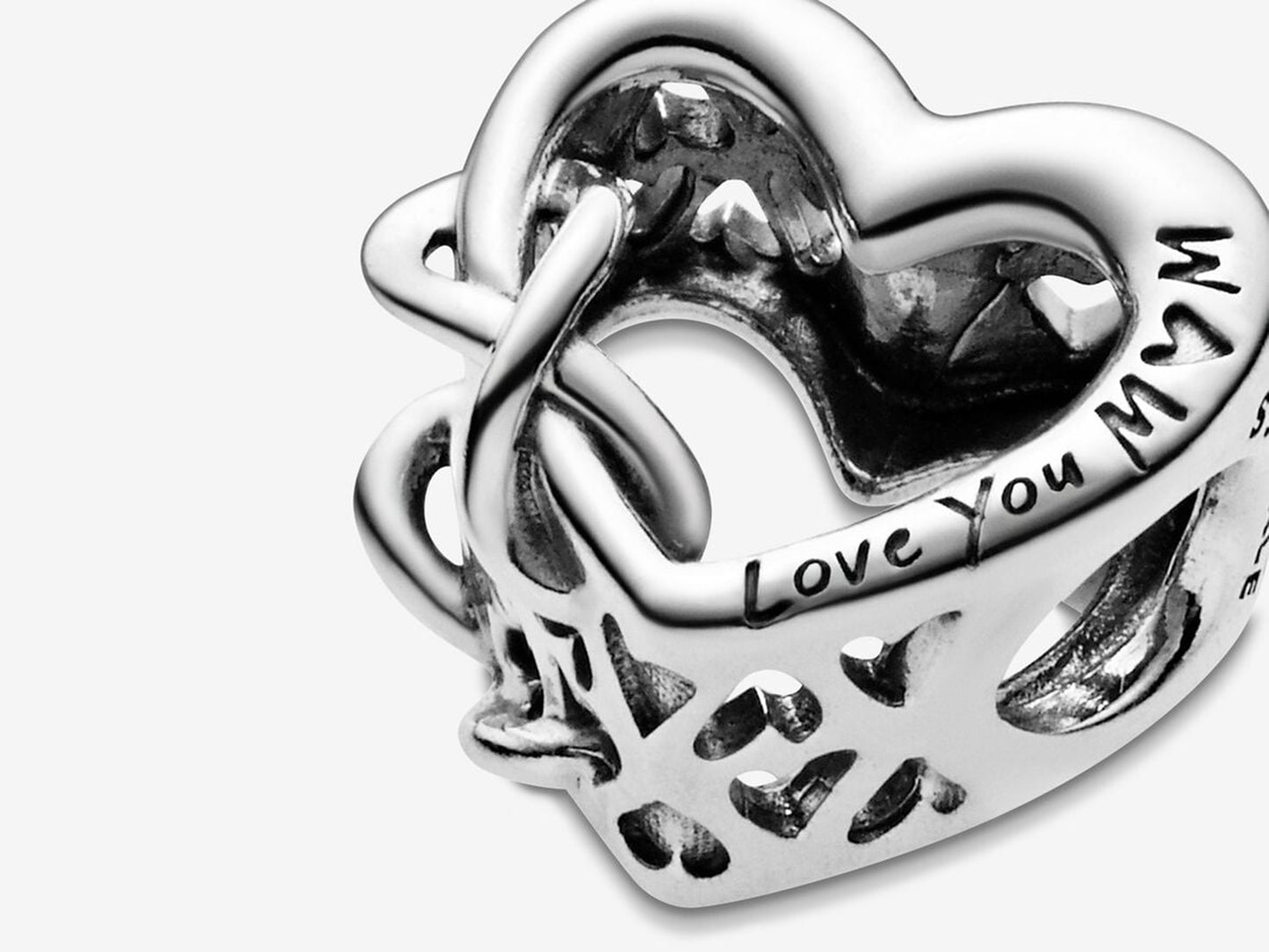 Love You Mom Infinity Heart Charm