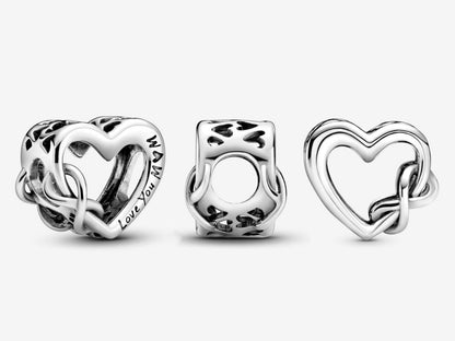 Love You Mom Infinity Heart Charm