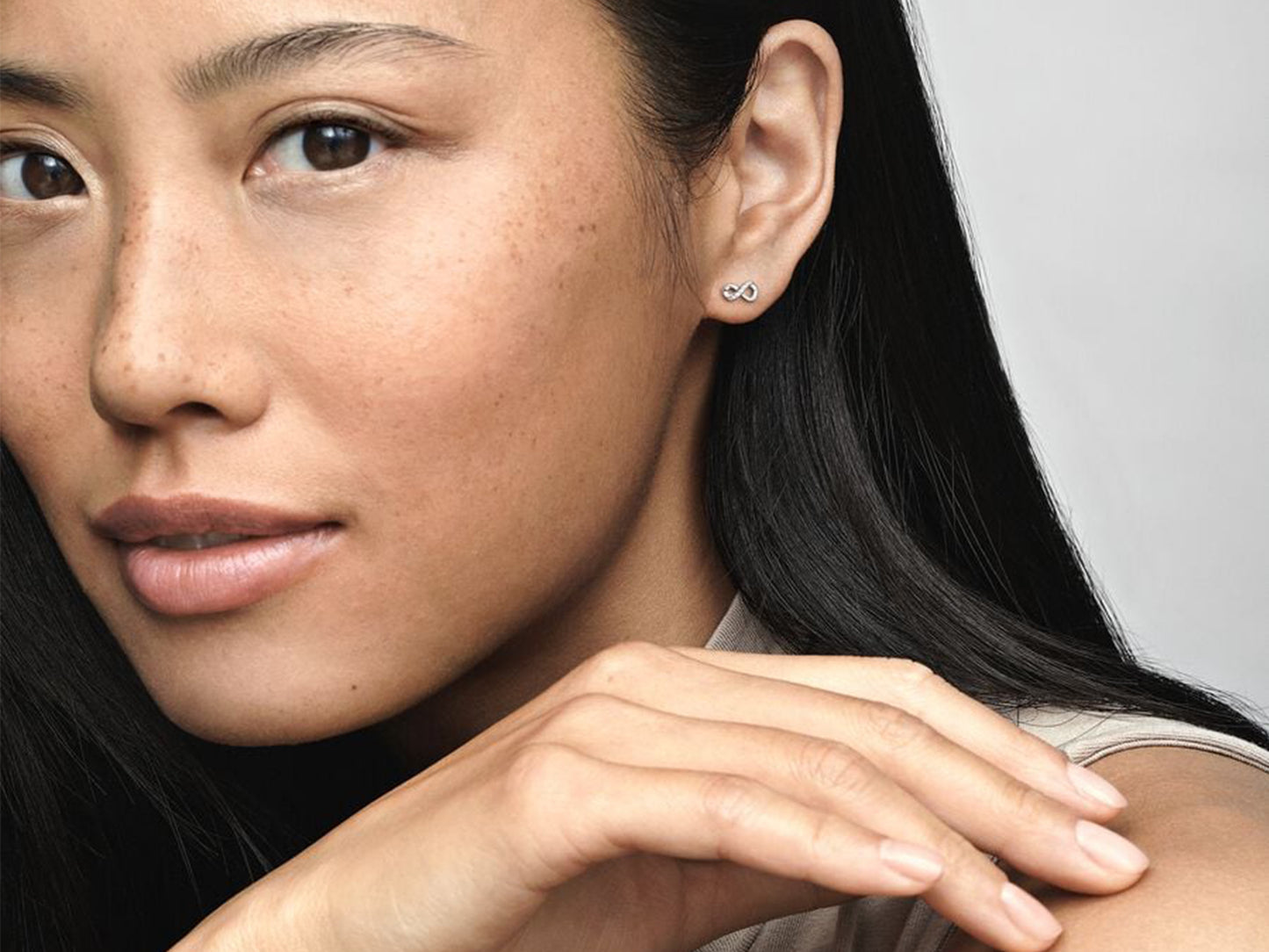 Sparkling Infinity Stud Earrings
