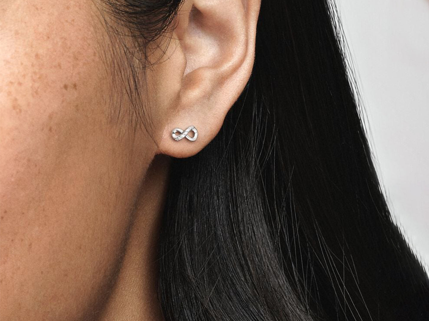 Sparkling Infinity Stud Earrings