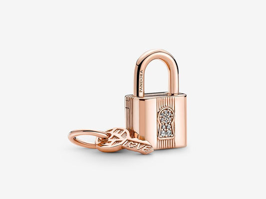 Padlock & Key Dangle Charm
