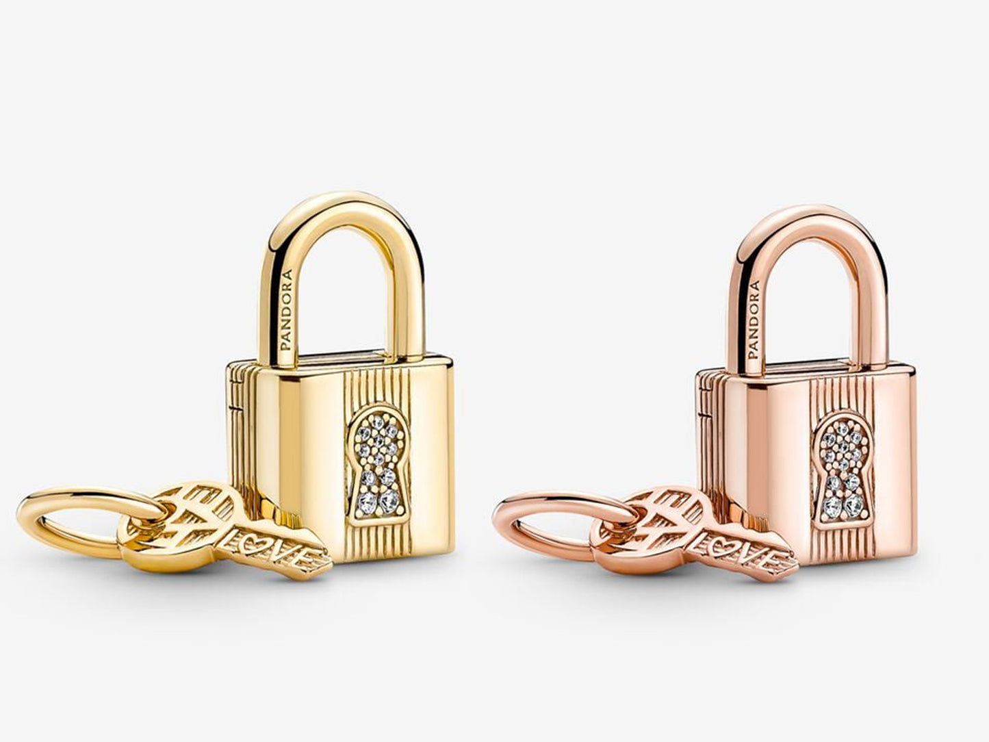 Padlock & Key Dangle Charm
