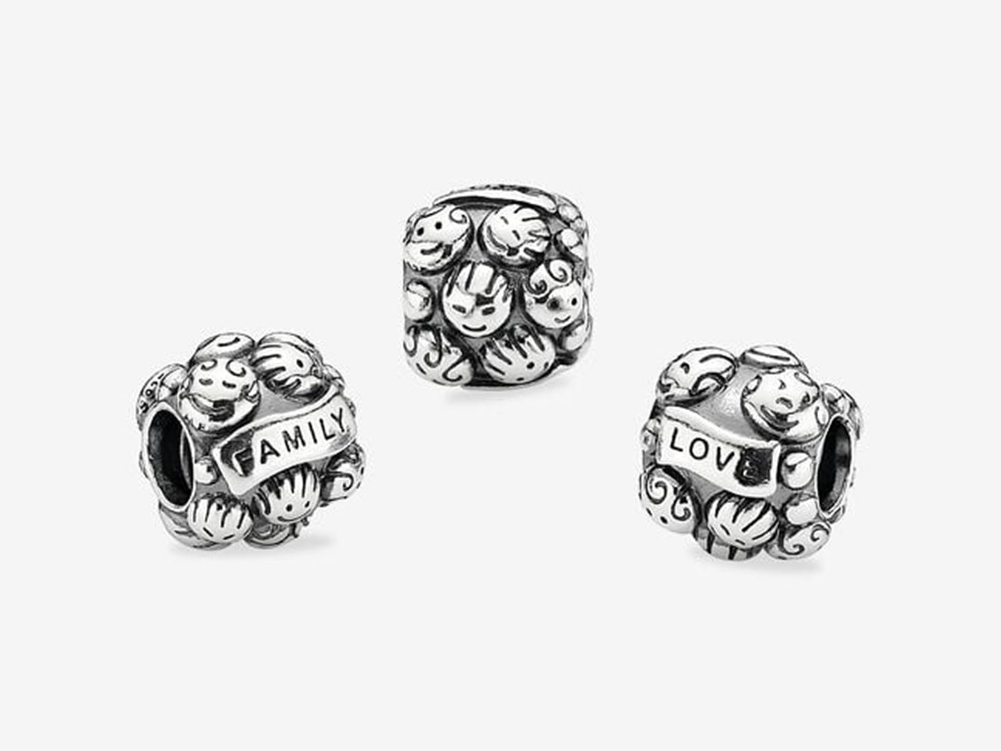 Family Smiley Face Charm