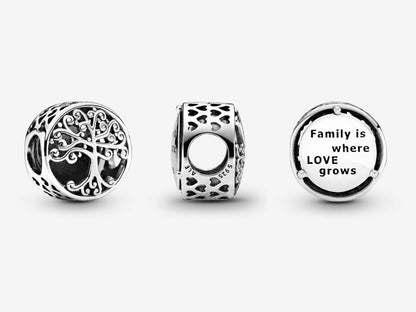 Openwork Family Roots Charm