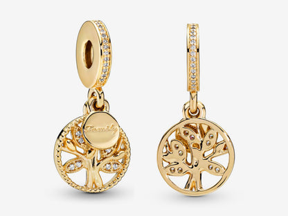 Sparkling Family Tree Dangle Charm