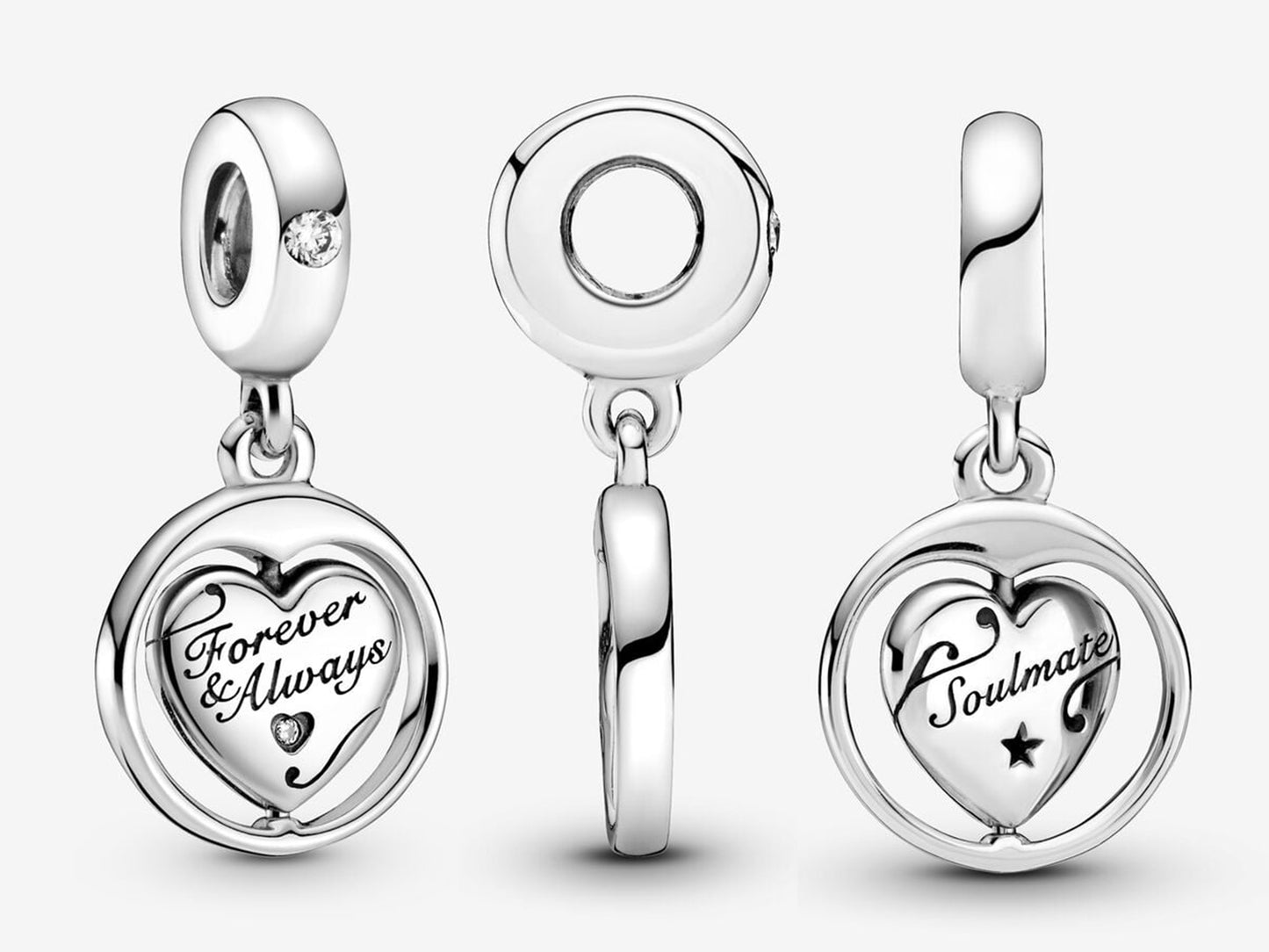 Spinning Forever & Always Soulmate Dangle Charm