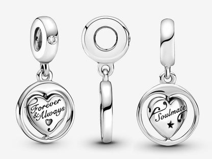 Spinning Forever & Always Soulmate Dangle Charm