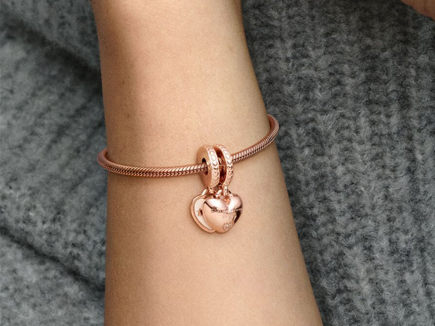 You're Always in My Heart Split Dangle Charm