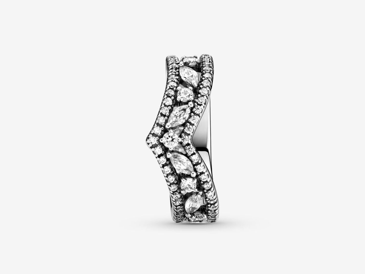 Sparkling Marquise Double Wishbone Ring