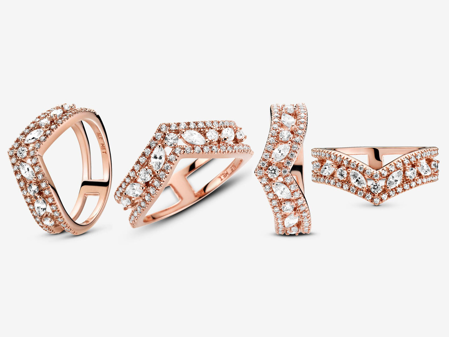Sparkling Marquise Double Wishbone Ring