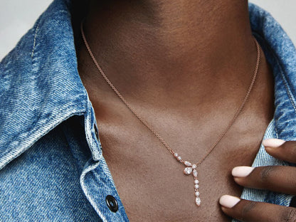 Sparkling Herbarium Cluster Drop Collier Necklace
