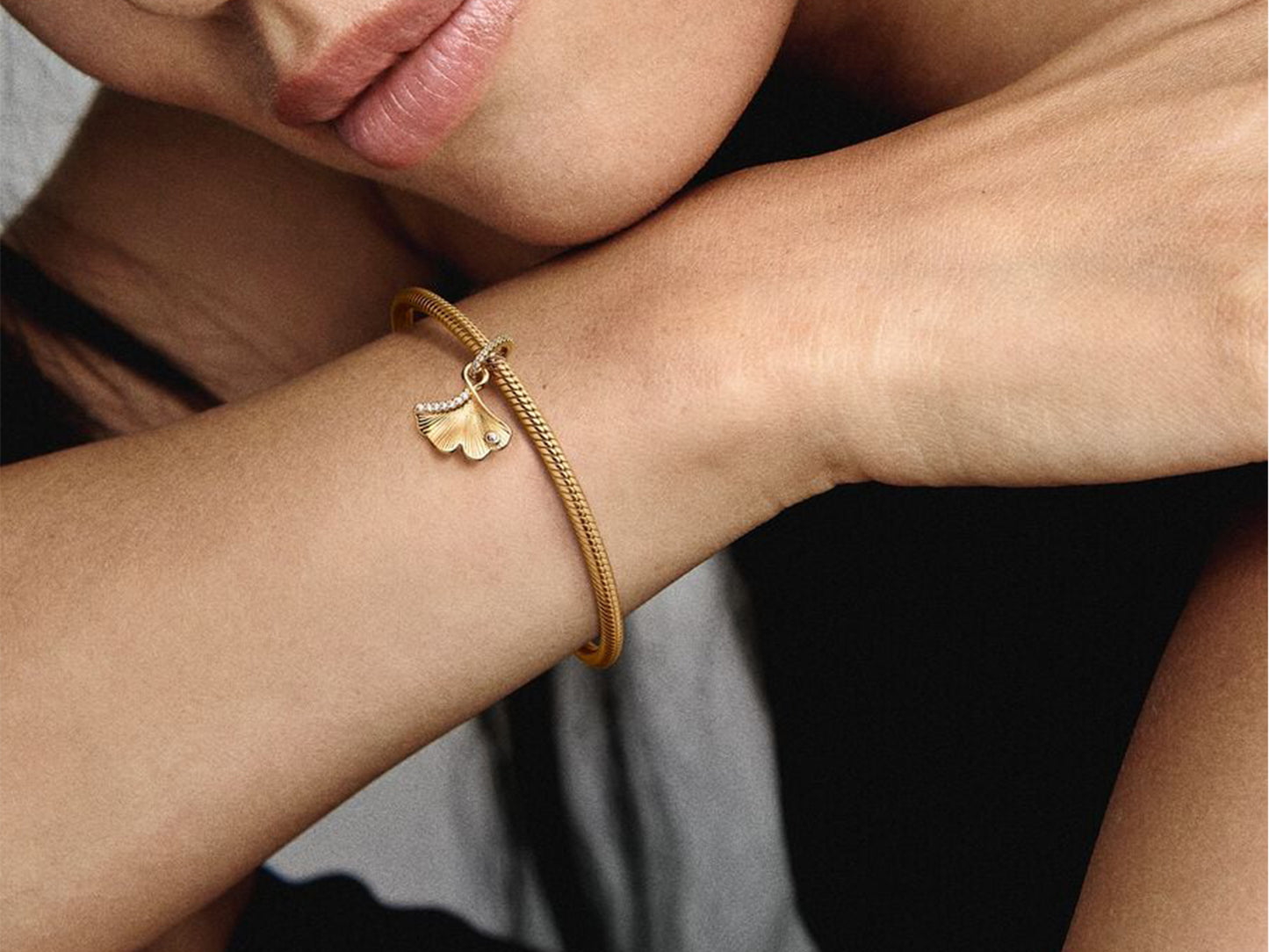 Gold-Plated Ginkgo Charm