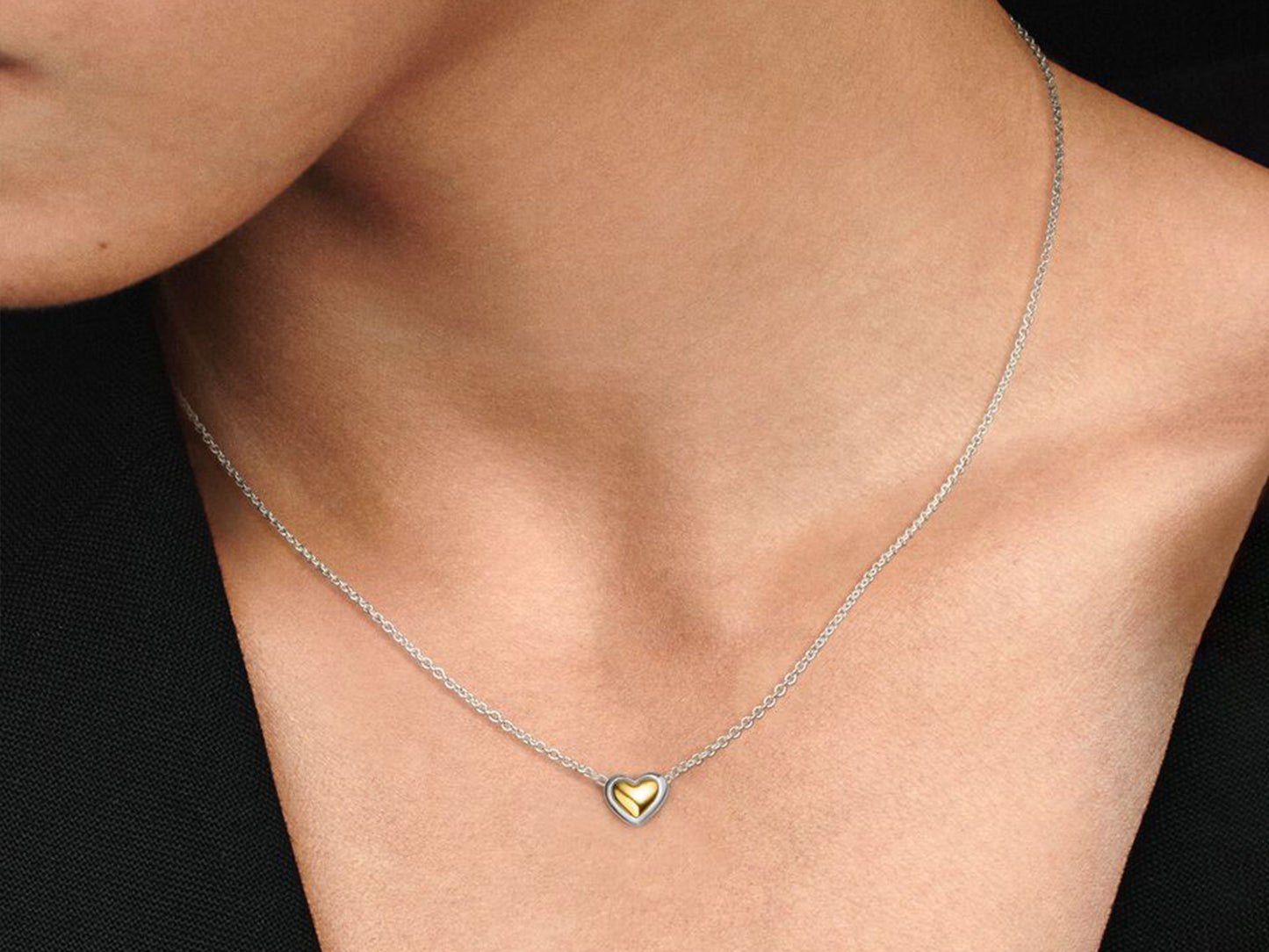 Gold Dome Heart Pendant