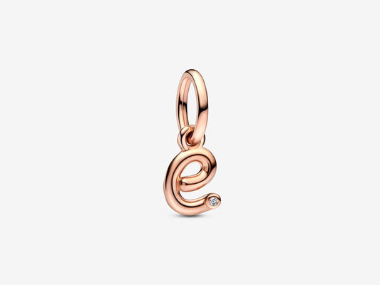 Letter E Script Alphabet Dangle Charm