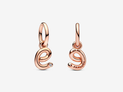 Letter E Script Alphabet Dangle Charm