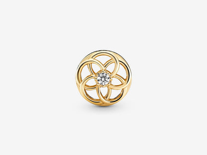 Gold Floral Swirl Charm