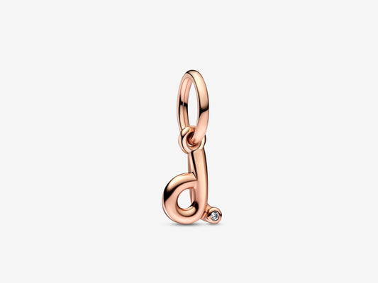 Letter D Script Alphabet Dangle Charm