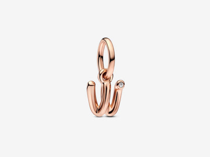 Letter W Script Alphabet Dangle Charm